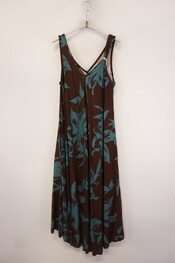 Garde-robe - Lang kleed - Blauw-bruin