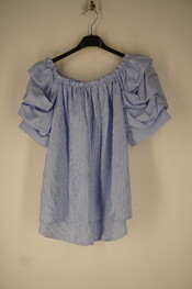 Garde-robe - Blouse - Wit-blauw