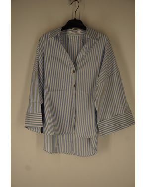 Garde-robe - Blouse - Wit-blauw