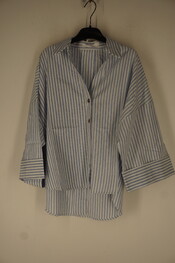Garde-robe - Blouse - Wit-blauw
