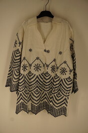 Garde-robe - Blouse - Wit-blauw