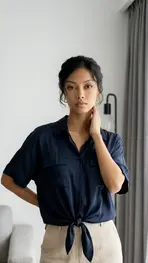 Garde-robe - Blouse - Marine