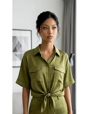 Garde-robe - Blouse - Olijf-groen