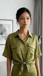 Garde-robe - Blouse - Olijf-groen