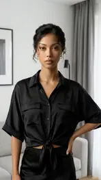 Garde-robe - Blouse - Zwart