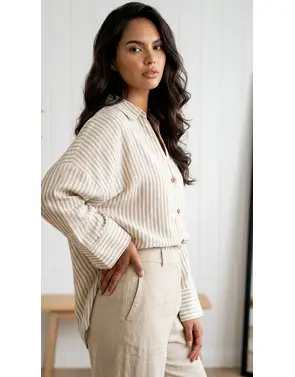 Garde-robe - Blouse - Beige-wit