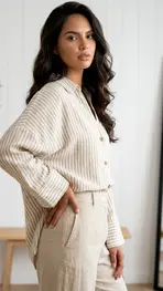 Garde-robe - Blouse - Beige-wit