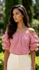 Garde-robe - Blouse - Wit-rood