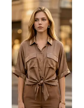Garde-robe - Blouse - Taupe