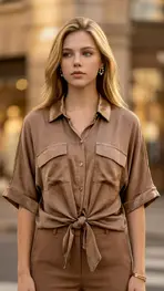 Garde-robe - Blouse - Taupe
