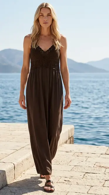 Garde-robe - Lang kleed - Bruin
