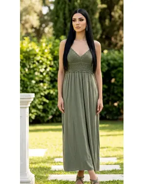 Garde-robe - Lang kleed - Kaki