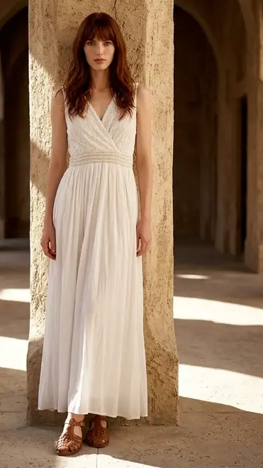 Garde-robe - Lang kleed - Wit