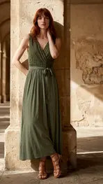 Garde-robe - Lang kleed - Kaki
