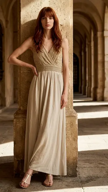 Garde-robe - Lang kleed - Beige