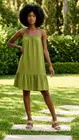 Garde-robe - Kort Kleedje - Olijf-groen