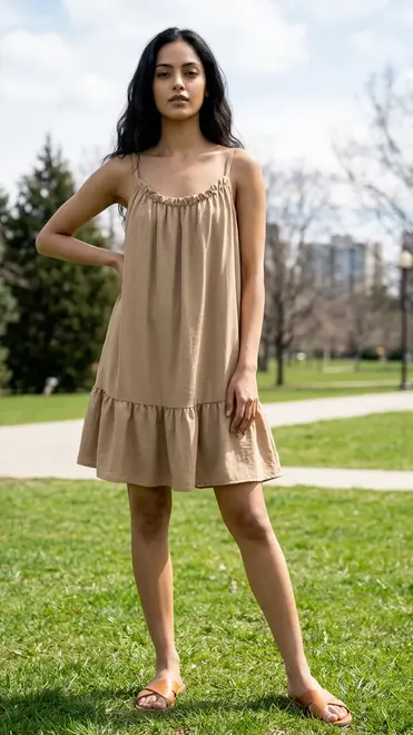 Garde-robe - Kort Kleedje - Beige