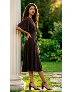 Garde-robe - Kort Kleedje - Bruin