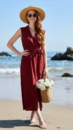 Garde-robe - Lang kleed - Bordeaux