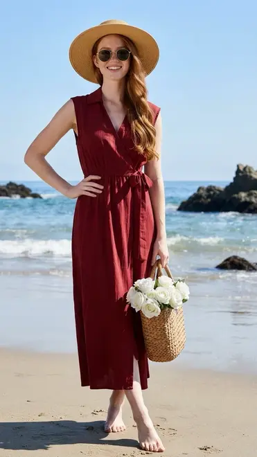 Garde-robe - Lang kleed - Bordeaux