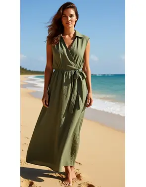 Garde-robe - Lang kleed - Kaki