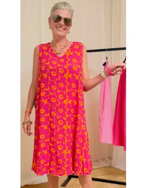 Garde-robe - Halflang Kleedje - Fushia