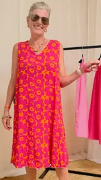 Garde-robe - Halflang Kleedje - Fushia