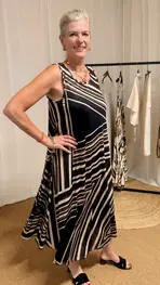 Garde-robe - Lang kleed - Zwart-bruin