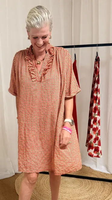 Garde-robe - Halflang Kleedje - Rood