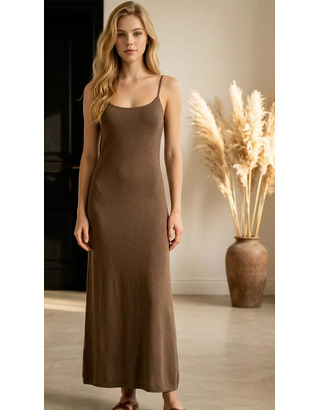 Garde-robe - Lang kleed - Camel