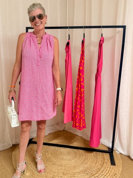 Roze Geruite Zomerjurk