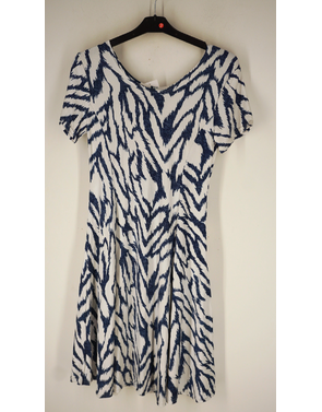 Garde-robe - Kort Kleedje - Wit-blauw
