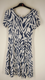 Garde-robe - Kort Kleedje - Wit-blauw