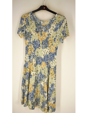 Garde-robe - Kort Kleedje - Geel-blauw