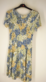 Garde-robe - Kort Kleedje - Geel-blauw