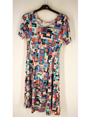 Garde-robe - Kort Kleedje - Blauw-roze