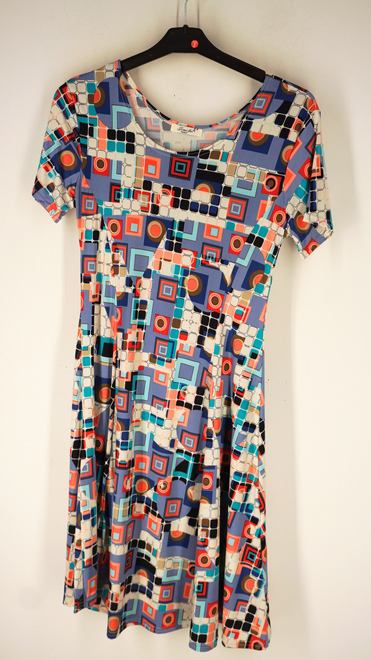 Garde-robe - Kort Kleedje - Blauw-roze