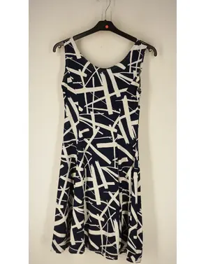 Garde-robe - Kort Kleedje - Wit-blauw
