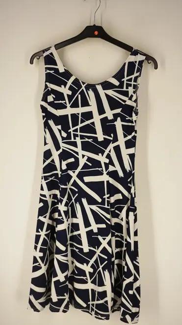 Garde-robe - Kort Kleedje - Wit-blauw