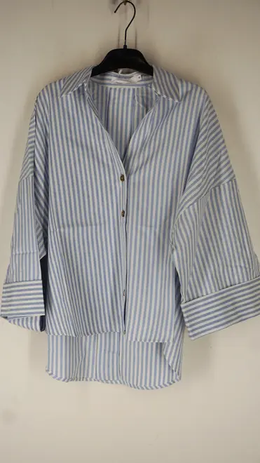 Garde-robe - Blouse - Wit-blauw