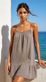 Garde-robe - Kort Kleedje - Taupe