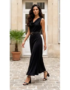 Garde-robe - Lang kleed - Zwart