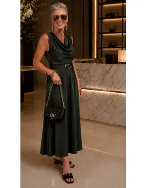 Garde-robe - Lang kleed - Kaki