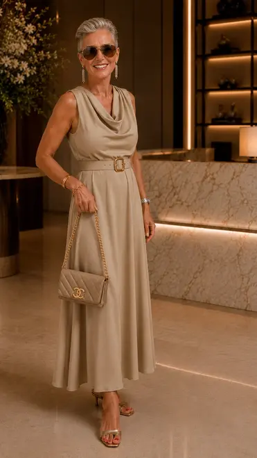 Garde-robe - Lang kleed - Beige