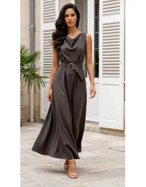 Garde-robe - Lang kleed - Taupe