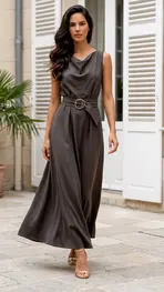 Garde-robe - Lang kleed - Taupe