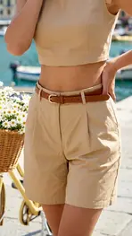 Garde-robe - Short - Camel