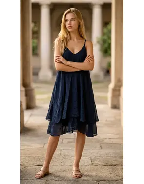 Garde-robe - Kort Kleedje - Marine