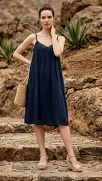 Garde-robe - Kort Kleedje - Marine