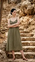Garde-robe - Kort Kleedje - Kaki